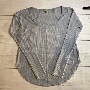 Lucky Brand Waffle Knit Grey Sweater